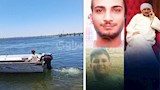 "لا هروب من المكتوب".. عبارة على مركب مار تلخص نهاية أب ونجليه فى سوهاج -فيديو وصور 