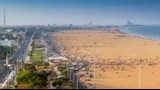 شاطئ مارينا في تشيناي، الهند