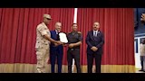 رجال القوات المسلحة يكرمون رئيس الجامعة