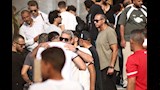 جنازة والد تامر حسني في مسجد الدجوي