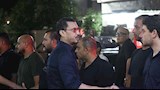 بالصور.. أحمد عيد في عزاء المنتج ياسر صبحي