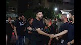 احمد السعدني يصل عزاء ياسر صبحي (1)