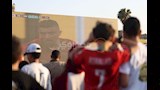 فرحة وزير الرياضة ومحافظ القاهرة بأهداف مصر في شباك الأرجنتين (10)