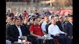 فرحة وزير الرياضة ومحافظ القاهرة بأهداف مصر في شباك الأرجنتين (19)