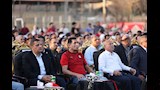 فرحة وزير الرياضة ومحافظ القاهرة بأهداف مصر في شباك الأرجنتين (22)