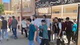 طلاب الثانوية بكفر الشيخ بعد الخروج من اللجنة