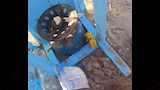 ضبط موقد غاز على الشاطئ