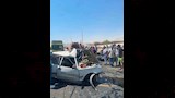 السيارة الملاكي نهشمت واستقرت بحرم الطريق