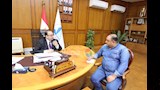 رئيس جامعة كفر الشيخ يتحدث مع مدير مكتب مصراوي