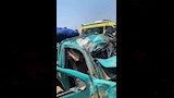 تصادم سيارتي نقل عمال بالإسماعيلية (2)