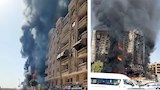 اندلاع حريق هائل بعقار سكني في حدائق الأهرام | صور 