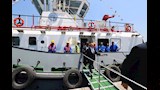 كامل الوزير يتفقد ميناء دمياط ويكرم أبطال احتواء حادث السفينة (1)
