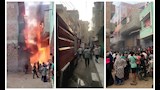 إصابة شخص بالاختناق في حريق شقة سكنية بقليوب - صور