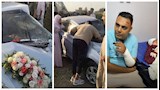 "افتكرتها ماتت ووشها غرق بالدم".. عريس حادث قطار سنجرج يروي لحظات الرعب (صور)