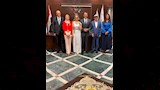 سوزان نجم الدين في صورة تذكارية