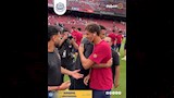 حمزة عبدالكريم يصافح لاعبي الأهلي قبل مواجهة كأس خوان جامبر