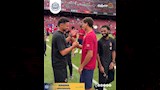 حمزة عبدالكريم يصافح لاعبي الأهلي قبل مواجهة كأس خوان جامبر