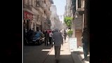 تصاعد الأدخنة بموقع الحريق 