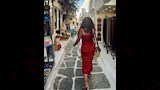 هند صبري تتألق بفستان احمر (2)
