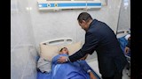محافظ المنوفية يتفقد حالة المصابين