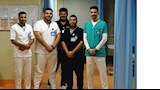 بعض افراد الفريق الطبي بستشفى الأمراض التنفسية