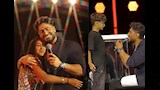تامر حسني مع طفليه