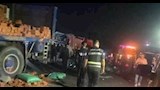 تريلا مسرعة تصطدم بالسيارات (2)