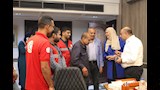 النائب محمد موسى مدير الهلال الأحمر يستقبله