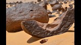 صخور على شكل ثمرة البطيخ بمناطق متفرقة بالوادي الجديد  (2)