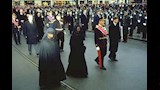 الملك هارالد والملكة سونيا وأبناؤهما خلال جنازة الملك أولاف