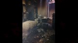 جانب من تلفيات الحريق