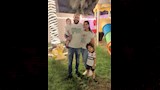 الفقيدة مع الزوج وطفليها