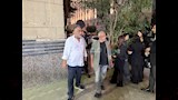 المخرج يسري نصر الله يحضر عزاء زوج ماريان خوري (2)