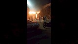 اشتعال كشك بقالة بمدينة الخارجة