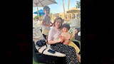 الهام شاهين ولقطات عفوية مع ابناء شقيقها