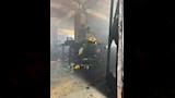 حريق بمصنع أحذية في حدائق القبة