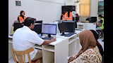 استقبال طلاب المرحلة الأولى بمعامل التنسيق بجامعة المنيا (7)