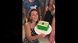مايا مع تورتة عيد ميلادها (1)