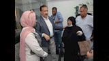 محافظ بورسعيد خلال حل مشكلة السيدة٣