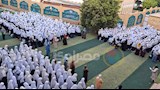 بالزي الأزهري.. أجواء مبهجة في أول أيام الدراسة بمعهد فتيات حسين رشدي بأسيوط - فيديو وصور 