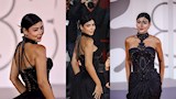 كارولين عزمي تتألق بالأسود على السجادة الحمراء في مهرجان فينيسيا السينمائي