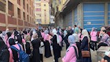 طالبات ثانوي في اول يوم دراسي 