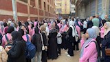 طالبات في اول يوم دراسي 