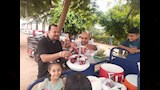 أهالي برقطا بالقليوبية يحتفلون بمدير المدرسة وتنفيذ السور (2)