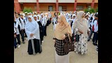 المدرسات والتلاميذ فى طابو الصباح
