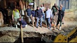 هبوط أرضي مفاجئ بجوار محطة الصرف بالمنيا (3)