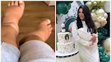 "رجلي كانت أكبر ٥ مقاسات".. سالي عبد السلام تكشف معاناتها قبل ولادة نجلها