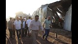 محافظ القليوبية يتابع حريق مخزن كيماويات بسنديون (8)