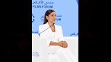 دينا الشربيني تعبر عن سعادتها بالمشاركة في قمة الإعلام العربي