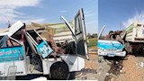 معاينة المرور تكشف السبب.. كواليس حادث تصادم أتوبيس التلاميذ وسيارة النقل بسوهاج- صور 